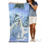 Annays Polar Bears Northern Lights Lightweight Absorbent Quick-Drying Spa Towels Swimsuit Bath and Shower Towel Beach Blanket for Women，Men 80x130cm 31.5x51.2inches - B07VNPTN35